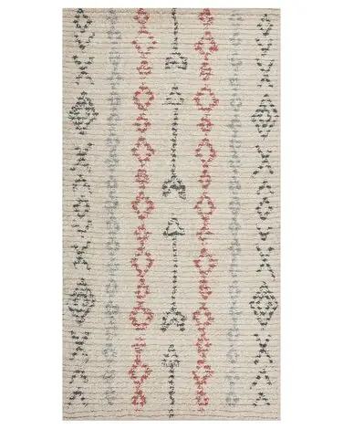 Alfombra DISPUR Beige 80 x 150 cm Algodón - Accesorios decorativos