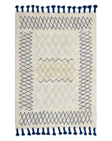 Alfombra ERZINCAN Beige 140 x 200 cm Algodón - Accesorios decorativos