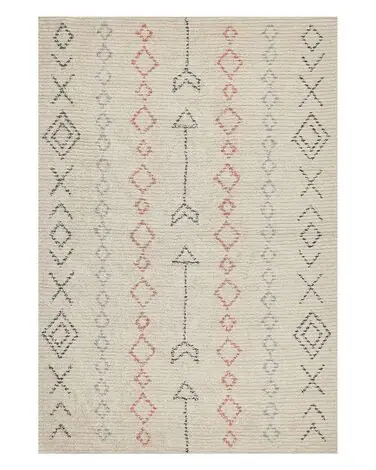 Alfombra DISPUR Beige 140 x 200 cm Algodón - Accesorios decorativos