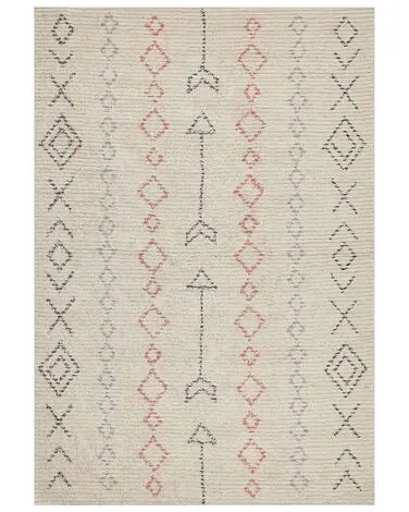 Alfombra DISPUR Beige 160 x 230 cm Algodón - Accesorios decorativos