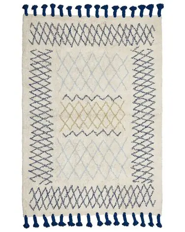 Alfombra ERZINCAN Beige 160 x 230 cm Algodón - Accesorios decorativos