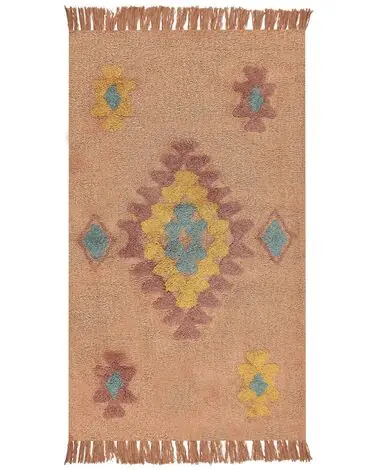 Alfombra IGDIR Naranja 80 x 150 cm Algodón - Accesorios decorativos