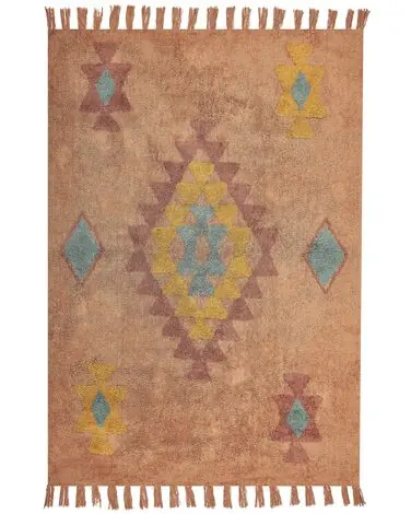 Alfombra IGDIR Naranja 160 x 230 cm Algodón - Accesorios decorativos