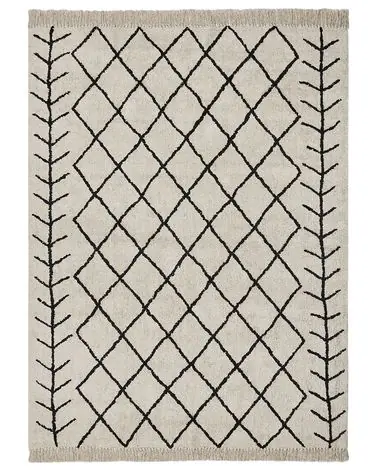 Alfombra BOZKIR Beige 160 x 230 cm Algodón - Accesorios decorativos