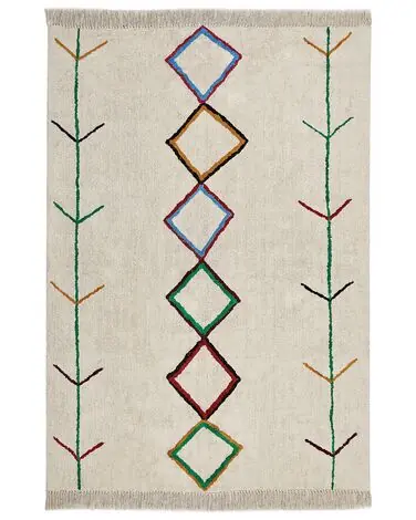 Alfombra CETMI Beige 160 x 230 cm Algodón - Accesorios decorativos