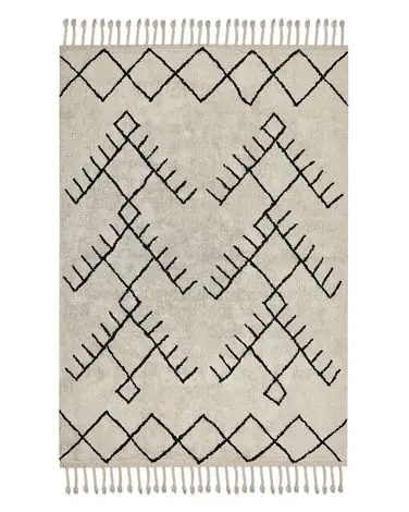 Alfombra ERLER Beige claro 140 x 200 cm Algodón - Accesorios decorativos
