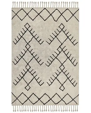 Alfombra ERLER Beige claro 160 x 230 cm Algodón - Accesorios decorativos