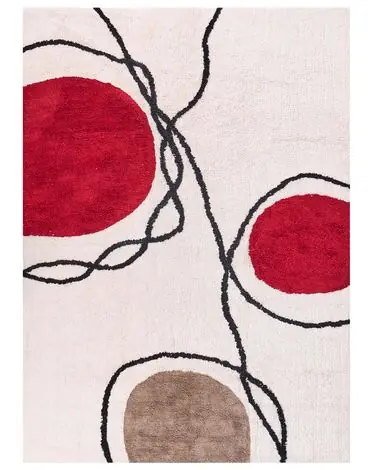 Alfombra BOLAT Beige 140 x 200 cm Algodón - Accesorios decorativos
