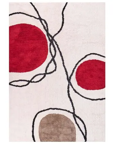 Alfombra BOLAT Beige 160 x 230 cm Algodón - Accesorios decorativos