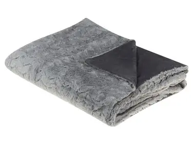 Blanket SARASWATI 150 x 200 cm Light Grey - Home Accessories