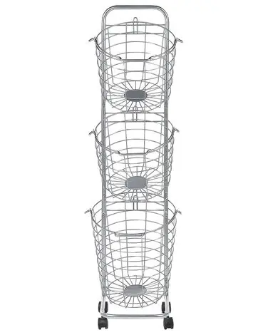 Soporte para cesta AYAPAL con ruedas Metal Plateado - Accesorios decorativos