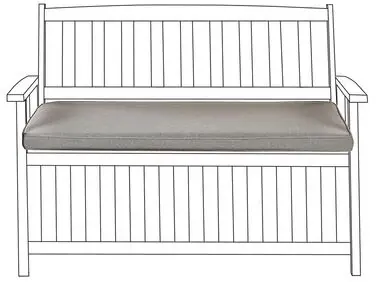 Bench Seat Pad Cushion SOVANA 108 x 45 cm Grey - Home Accessories