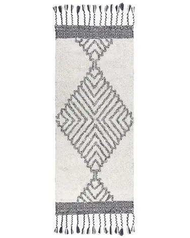 Alfombra ERAY Beige claro 80 x 150 cm Algodón - Accesorios decorativos