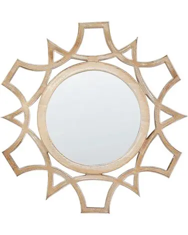 Wall Mirror ZAPOPAN 60 cm 60 cm Light Fir Wood - Home Accessories