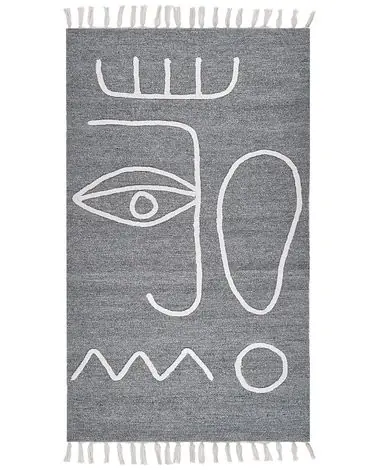Alfombra de exterior YAVU Gris 80 x 150 cm - Accesorios decorativos