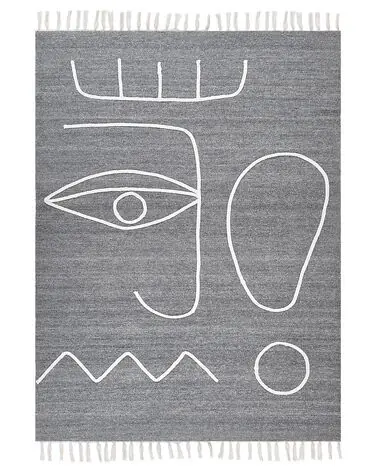 Alfombra de exterior YAVU Gris 140 x 200 cm - Accesorios decorativos