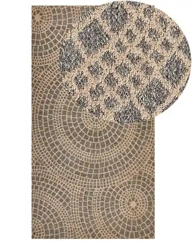 Alfombra ARIBA Gris Beige 80 x 150 cm Yute - Accesorios decorativos
