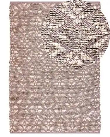 Alfombra GERZE Rosa 160 x 230 cm Algodón - Accesorios decorativos
