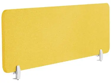 Desk Screen WALLY 160 x 40 cm Yellow - Home Office