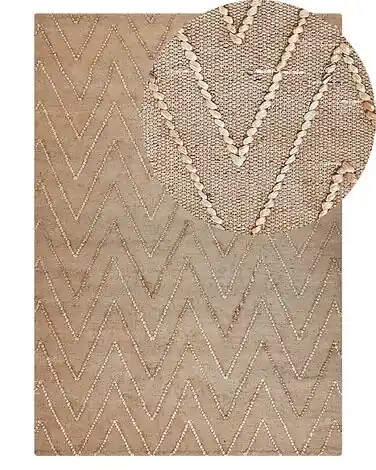 Alfombra DADAY Beige 140 x 200 cm Yute - Accesorios decorativos