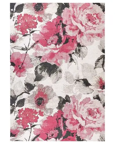 Alfombra EJAZ Rosa 140 x 200 cm Algodón - Accesorios decorativos