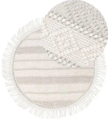 Alfombra BALTALAR Beige ø 140 cm Lana - Accesorios decorativos