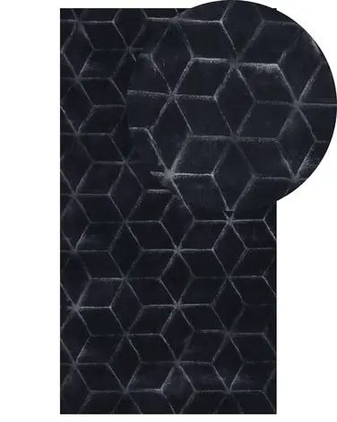 Alfombra de pelo sintético THATTA Negro 80 x 150 cm - Accesorios decorativos