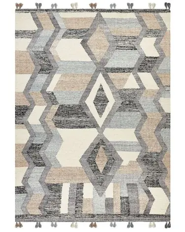 Alfombra AYGEZARD Multicolor 160 x 230 cm Lana Kilim - Accesorios decorativos