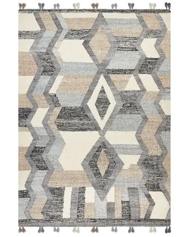 Alfombra AYGEZARD Multicolor 200 x 300 cm Lana Kilim - Accesorios decorativos