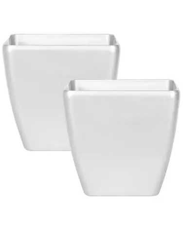 Set of 2 Plant Pots ASTRAS 50 cm Silver - Garden & Balcony