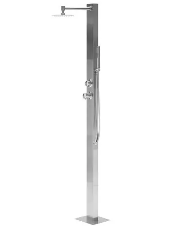 Freestanding Outdoor Shower OLZAI Silver - Garden & Balcony