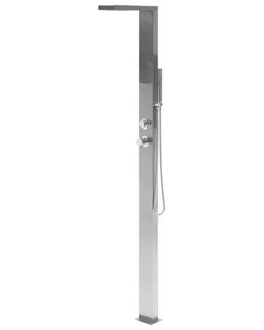 Freestanding Outdoor Shower LOTZORAI Silver - Garden & Balcony