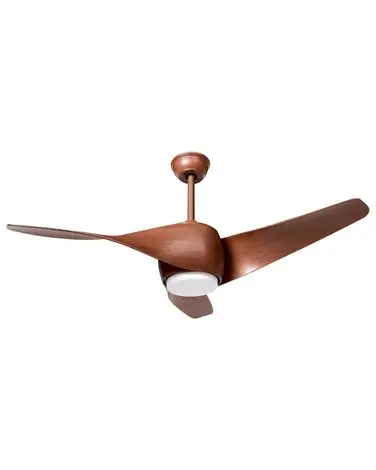 Ventilador de techo con luz PARIA con mando Marrón - Accesorios decorativos