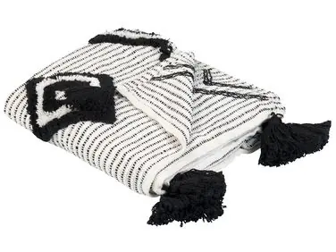 Blanket SAATLI 130 x 150 cm White - Home Accessories