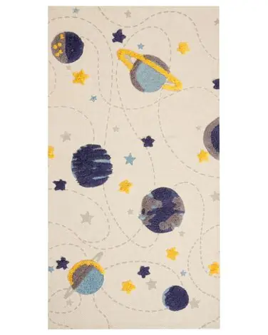 Alfombra infantil LANGSA Beige 80 x 150 cm Algodón - Accesorios decorativos