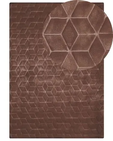 Alfombra de pelo sintético THATTA Marrón 160 x 230 cm - Accesorios decorativos