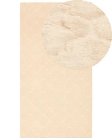 Alfombra de pelo sintético GHARO Beige 80 x 150 cm - Accesorios decorativos