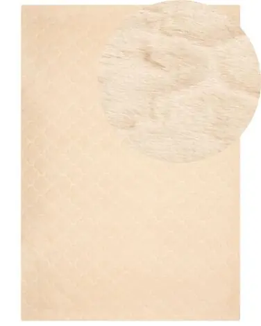 Alfombra de pelo sintético GHARO Beige 160 x 230 cm - Accesorios decorativos