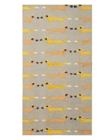 Alfombra infantil BANKGO Gris 80 x 150 cm Algodón - Accesorios decorativos