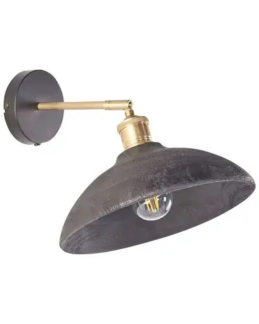 Wall Lamp YERALA Black Mango Wood Adjustable - Home Accessories