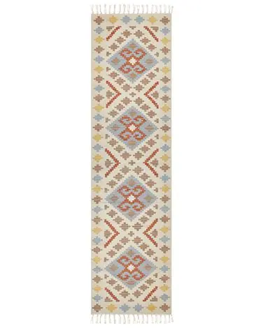 Alfombra ATAN Multicolor 80 x 300 cm Algodón Kilim - Accesorios decorativos