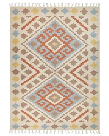 Alfombra ATAN Multicolor 200 x 300 cm Algodón Kilim - Accesorios decorativos