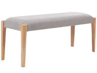 Upholstered Bench ELYRIA Fabric Light Brown/ Grey - Bedroom
