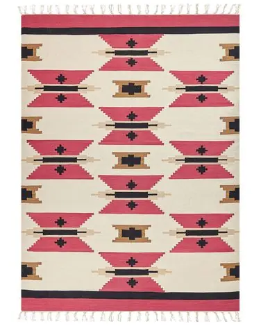Alfombra GARNI Multicolor 160 x 230 cm Algodón Kilim - Accesorios decorativos