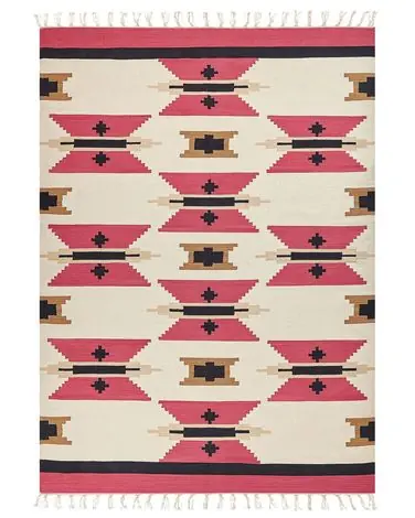 Alfombra GARNI Multicolor 200 x 300 cm Algodón Kilim - Accesorios decorativos