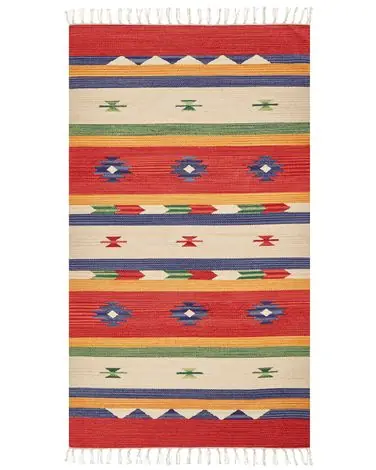 Alfombra ALAPARS Multicolor 80 x 150 cm Algodón Kilim - Accesorios decorativos