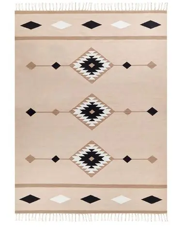 Alfombra BERDIK Multicolor 160 x 230 cm Algodón Kilim - Accesorios decorativos