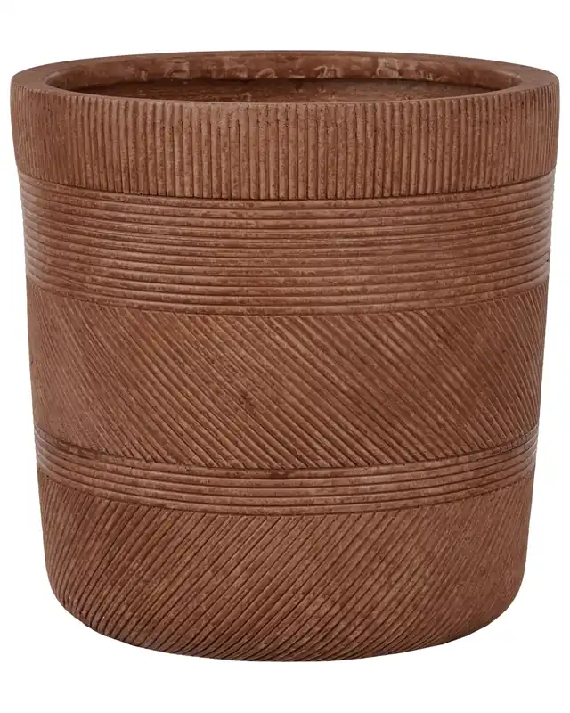 Plant Pot VOULA 36 cm Golden Brown - Garden & Balcony