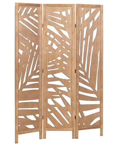 Separador de ambientes de 3 paneles VERNAGO Marrón claro 122 cm 170 cm - Accesorios decorativos
