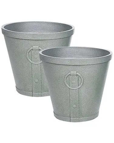 Plant Pot VARI 45 cm Grey - Garden & Balcony